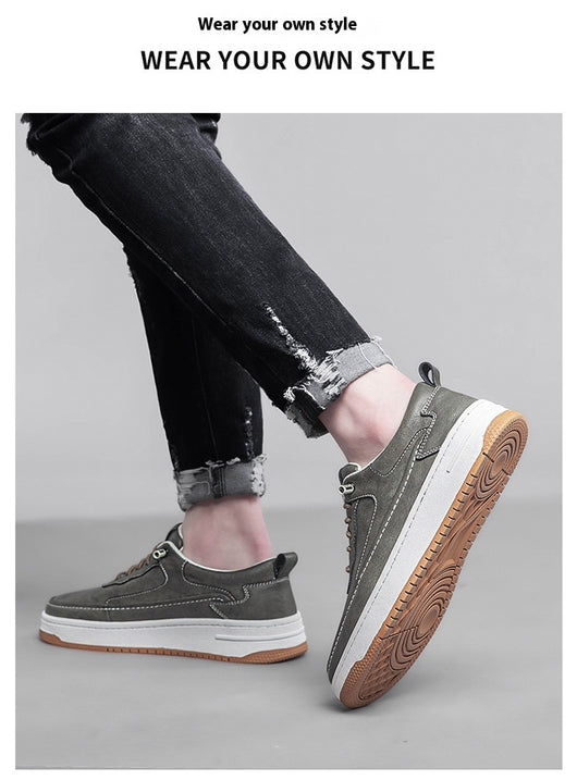 Zapatos Casuales de Cuero Genuino con Suela Gruesa - Diseño Retro Artesanal - Image 16