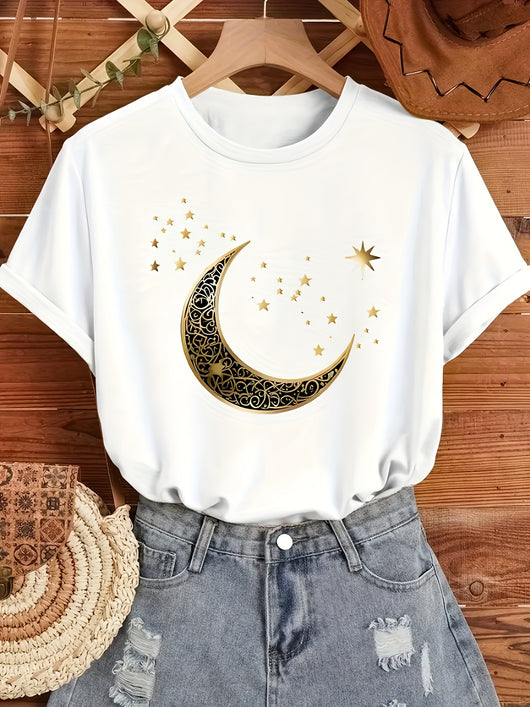 Blusa Corta para Mujer con Estampado de Luna - Image 3