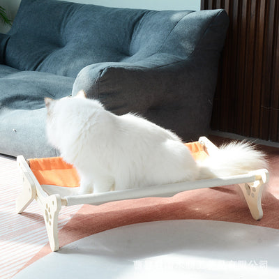 Cama Colgante de Madera Maciza para Gatos - Reposa Ventanal - Image 4