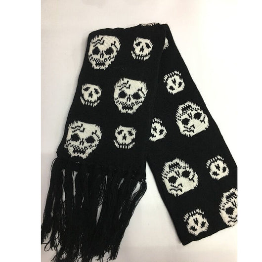 Bufanda Térmica Tejida Gruesa con Diseño Calavera - Image 6
