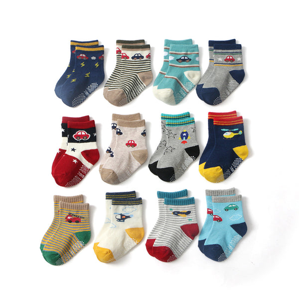 Calcetines Infantiles con Diseño Jacquard Antideslizantes y Transpirables - Image 4