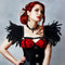 Hombreras de Cuero Punk Gothic con Plumas - Estilo Europeo y Americano