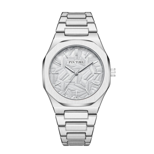 Reloj Impermeable para Hombre con Esfera Grabada en Relieve de Hoja de Palma - Image 24