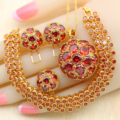 Conjunto de 4 Piezas: Aretes, Anillo y Pulsera con Circonitas Brillantes - Image 6