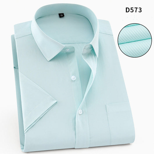 Camisa de Trabajo Manga Corta Hombre Color Sólido - Comodidad y Durabilidad - Image 22
