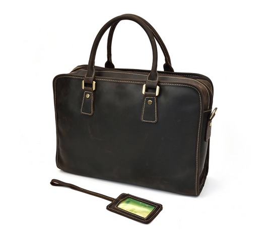 Maletín Ejecutivo de Cuero Crazy Horse Vintage para Hombre - Image 11