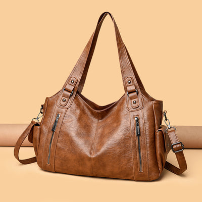 Bolsa de Hombro Texturizada Minimalista de Gran Capacidad para Mujer - Image 8