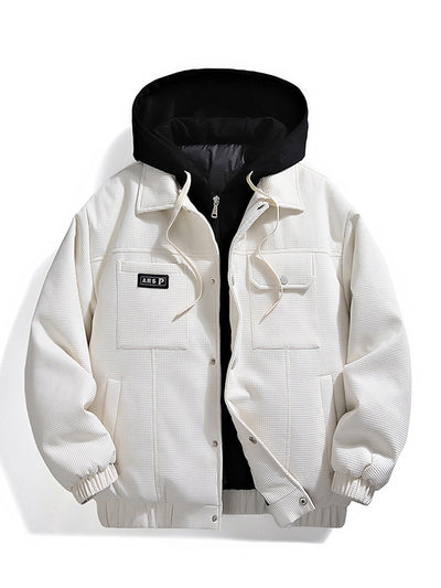 Chaqueta Acolchada Retro con Plumón Sintético Blanco - Image 10