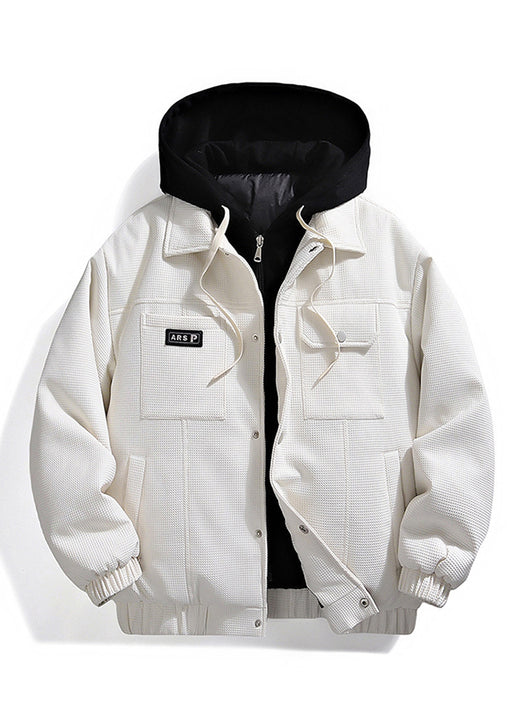 Chaqueta Acolchada Retro con Plumón Sintético Blanco - Image 10