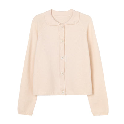 Cardigan Tejido Blanco Cuello Solapa Oversized - Image 8