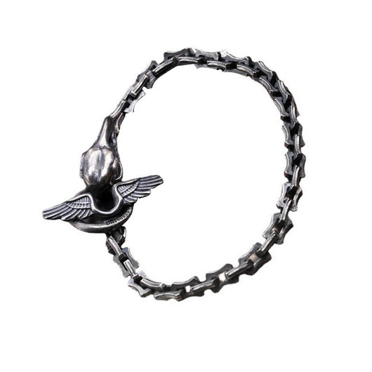 Pulsera Vintage Cabeza de Cuervo en Plata - Diseño Keel - Image 3