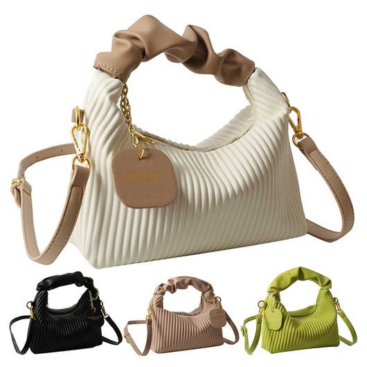 Bolsa Crossbody de Cuero PU con Pliegues Cloud - Elegante y Versátil