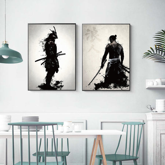 Cuadro de Lienzo Samurái Japonés para Decoración de Sala - Image 5
