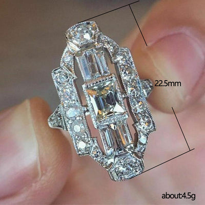 Anillo Hueco de Circón Clásico Elegante - Image 9