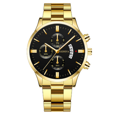 Reloj de Negocios para Hombre con Correa de Acero y Tres Esferas - Image 2