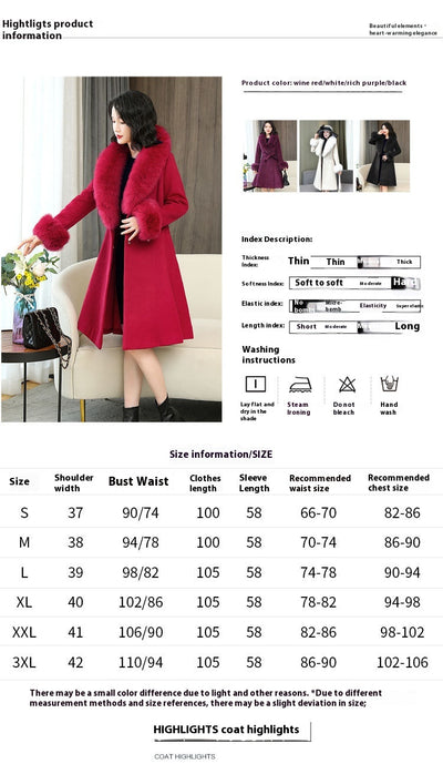 Abrigo de Lana Reversible Estilo Coreano para Mujer - Image 10