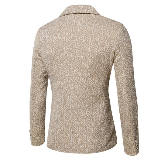 Chaqueta Slim Fit Jacquard Coreana para Hombre - Image 5