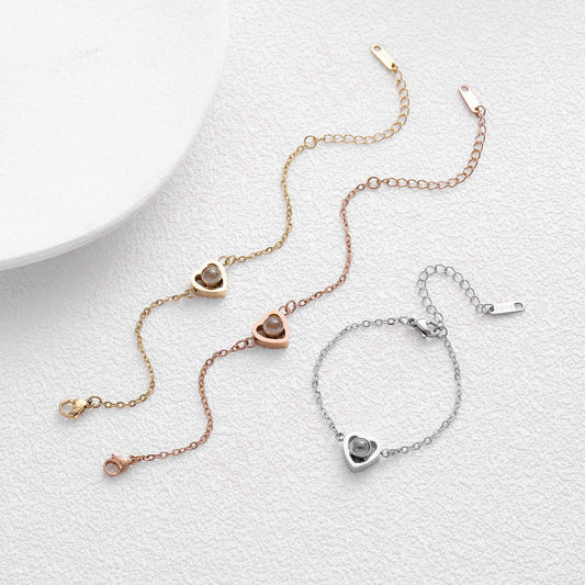 Pulsera de Piedra con Proyección de Foto Personalizada - Amor Eterno - Image 2