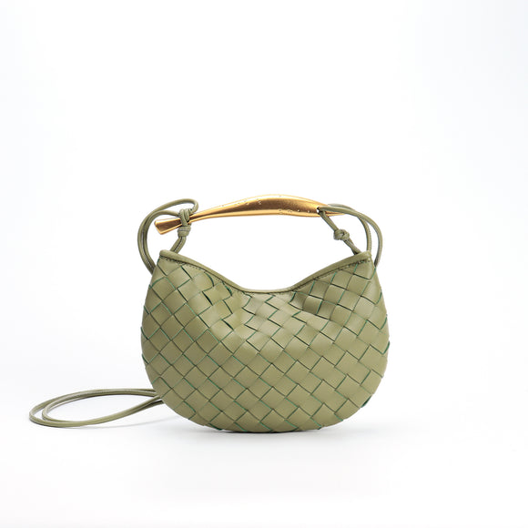 Bolso de Cuero Tejido para Viajes - Bandolera Portátil Estilo Casual