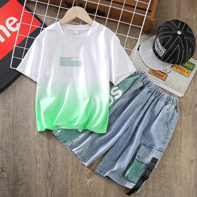 Conjunto de Verano para Niños - Camiseta Manga Corta Estilo Coreano - Image 6