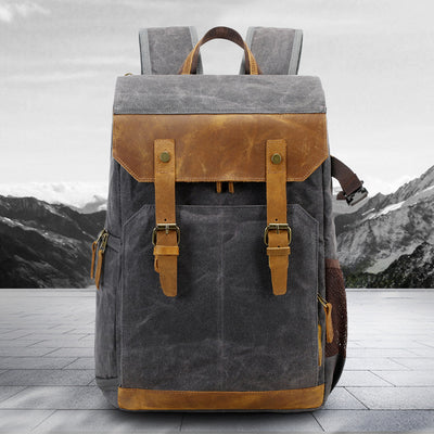 Mochila de Lona para Cámara - Bolso Casual Versátil para Viajes