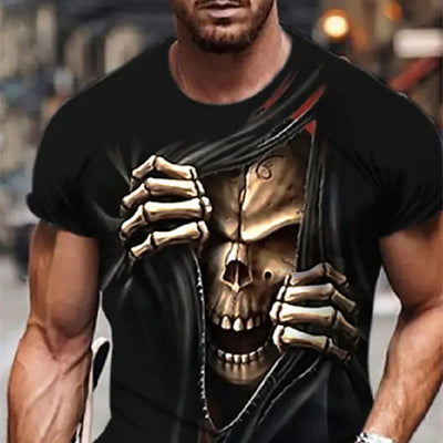 Playera Casual Estampada de Manga Corta para Hombre