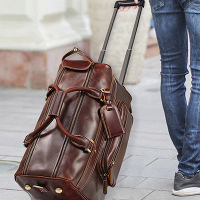 Bolsa de Viaje Retro en Cuero para Hombre - Image 2