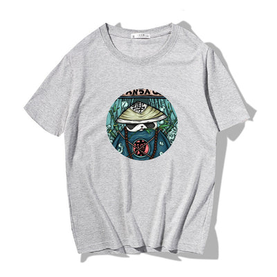 Camiseta Manga Corta Hombre Algodón Puro Estilo Náutico Japonés Suelta - Image 10
