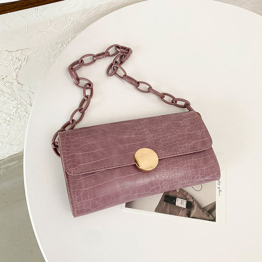 Bolso de Hombro Coreano con Cadena Dorada para Mujer - Image 10