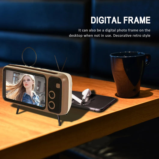 Parlante Bluetooth Retro con Soporte para Teléfono - Image 18