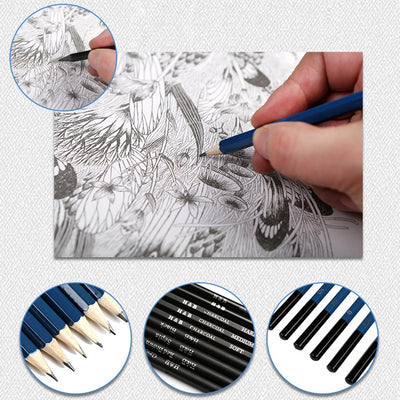 Set de 72 Lápices de Colores Profesionales con Carboncillos y Pinceles para Dibujo Artístico - Image 24