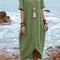 Vestido Maxi Suelto con Bolsillo - Diseño Retro Casual para Mujer