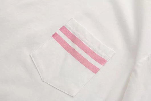 Camiseta Rayada Holgada de Manga Corta Multiuso - Image 15