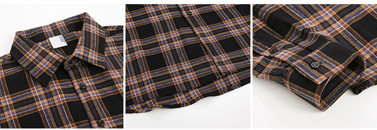 Camisa Cuadros Holgada Manga Larga para Hombre - Estilo Moderno - Image 12