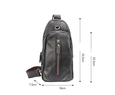Bolsa de Cuero para Hombre - Bandolera Casual Versátil - Image 6
