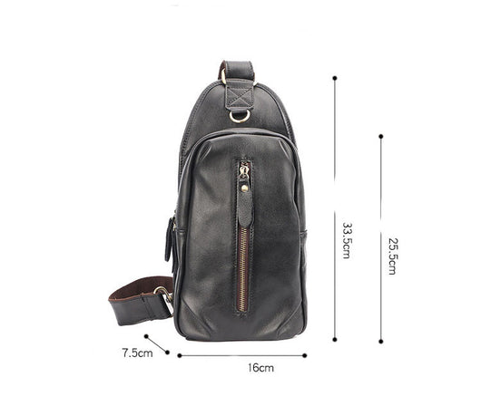 Bolsa de Cuero para Hombre - Bandolera Casual Versátil - Image 6