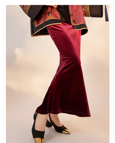 Falda Larga Estilo Nacional Otoño - Diseño Elegante y Moderno - Image 18