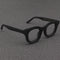 Gafas Cuadradas Retro con Marco Grueso Negro Mate y Bordes Anchos