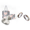 Original Design Next Stop Happy Couple Ring Plateado Next stop happy ring gift Set