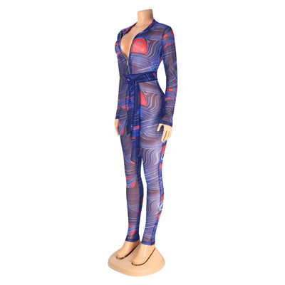 Jumpsuit Transparente de Manga Larga para Discoteca - Image 8