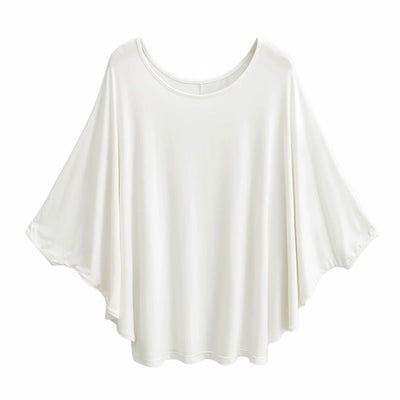 Blusa Suelta de Seda Premium con Mangas Murciélago - Diseño Versátil para Mujer - Image 7