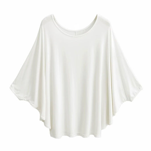 Blusa Suelta de Seda Premium con Mangas Murciélago - Diseño Versátil para Mujer - Image 7