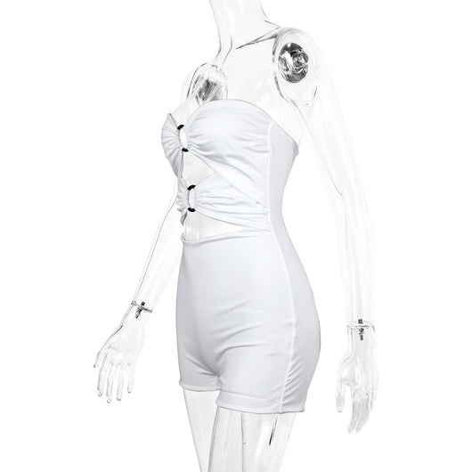 Jumpsuit Elegante con Escote Tubo y Detalles Calados - Image 17