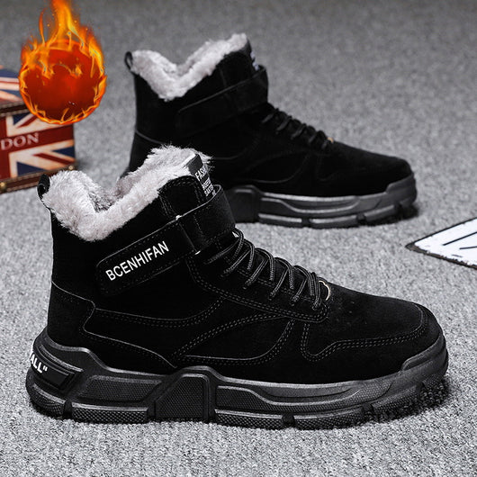 Zapatillas Altas de Algodón para Hombre - Estilo Urbano Trendy - Image 2