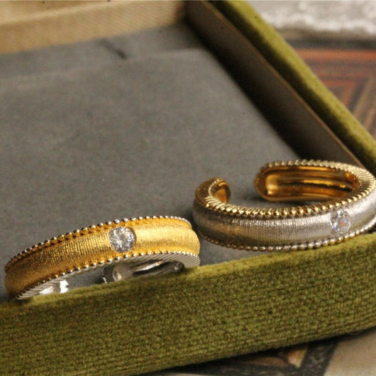 Anillo de Plata 925 Bañado en Oro con Acabado Satinado - Image 8