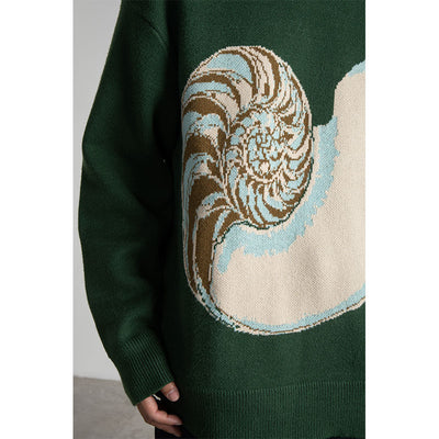 Suéter Casual para Mujer con Patrón de Concha Marina - Image 14