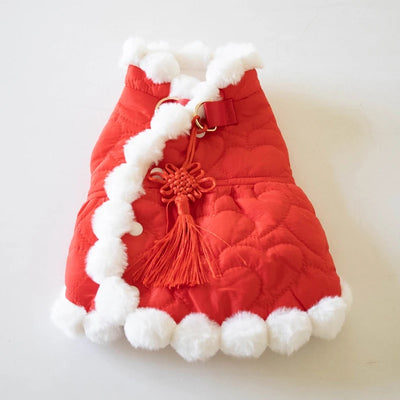 Abrigo Navideño para Mascotas con Cuello Acolchado y Nudo Chino - Image 8