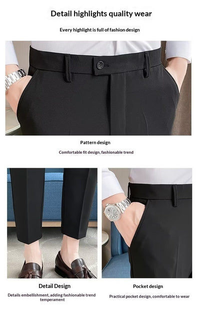 Pantalones de Vestir Casual Rectos para Hombre - Image 14