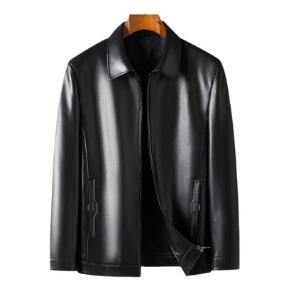Chaqueta de Cuero PU Estilo Ejecutivo con Solapa - Otoño - Image 5