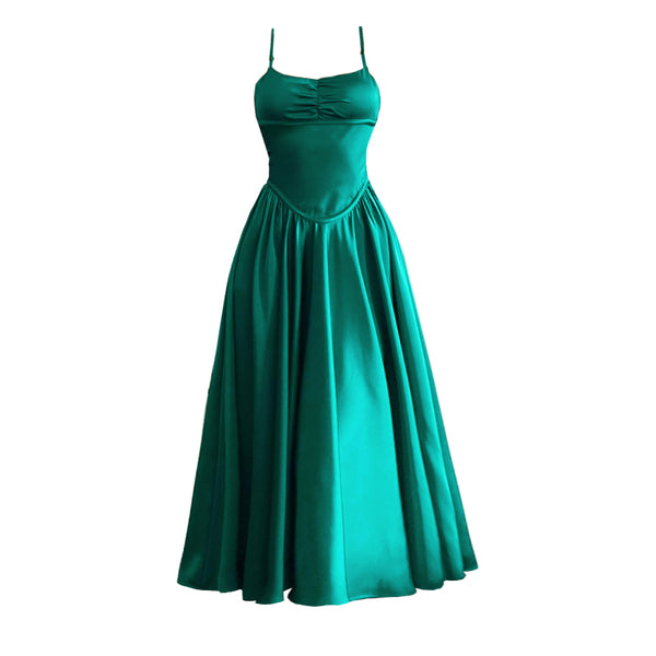 Vestido Blanco Retro Halter con Cintura Marcada - Elegancia Atemporal - Image 5